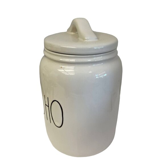 RAE Dunn HoHoHo CANNISTER White Christmas Holiday Decor Artisan Collection 7 1/2 - Picture 5 of 6